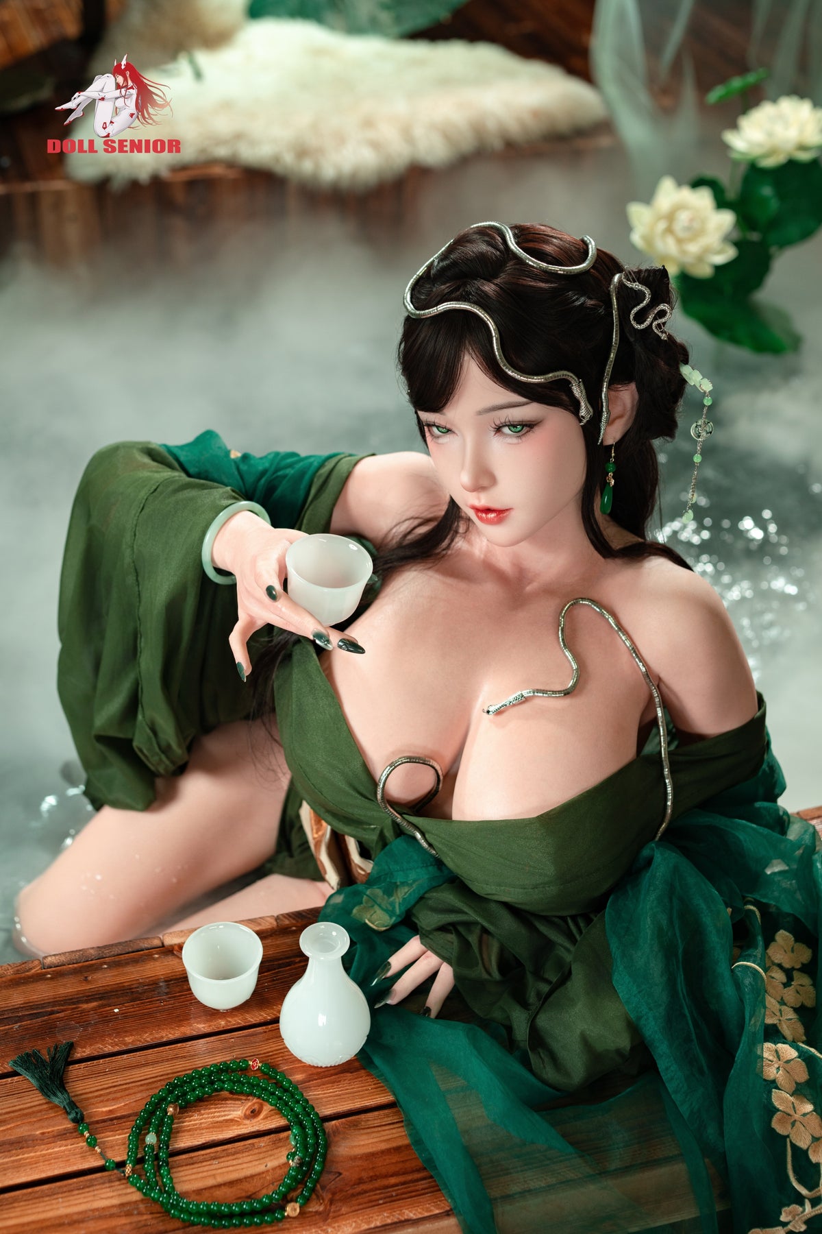 Doll Senior【Aoi】Green snake 165cm/5ft 5 in F Cup Silicone Real Skin Texture Version Customizable Sex Doll Aoi 02