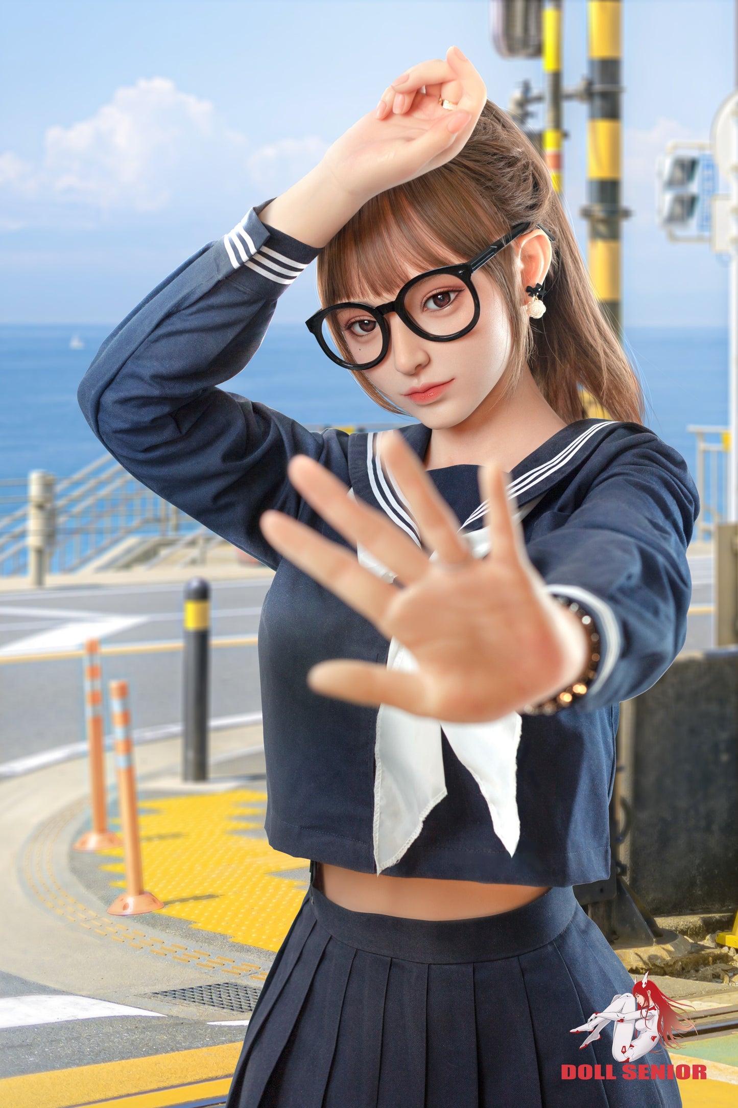 Doll Senior【Mengshu】 163cm/5ft 4 in E Cup Silicone  Implanted Hair Customizable Sex Doll